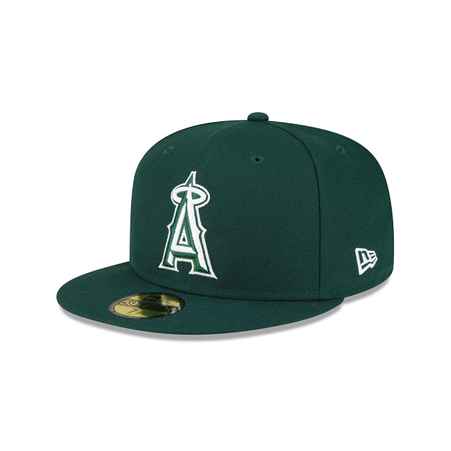 New Era Anaheim Angels  59FIFTY Fitted Hat- Dark Green