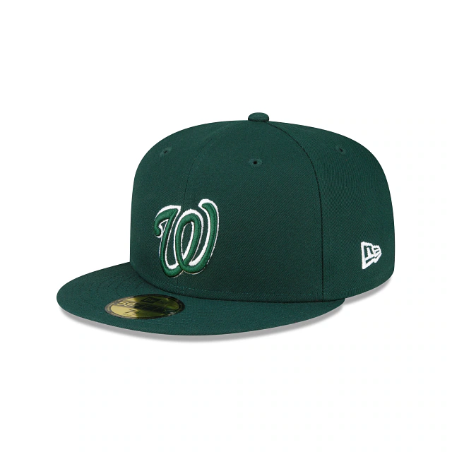 New Era Washington Nationals  59FIFTY Fitted Hat- Dark Green