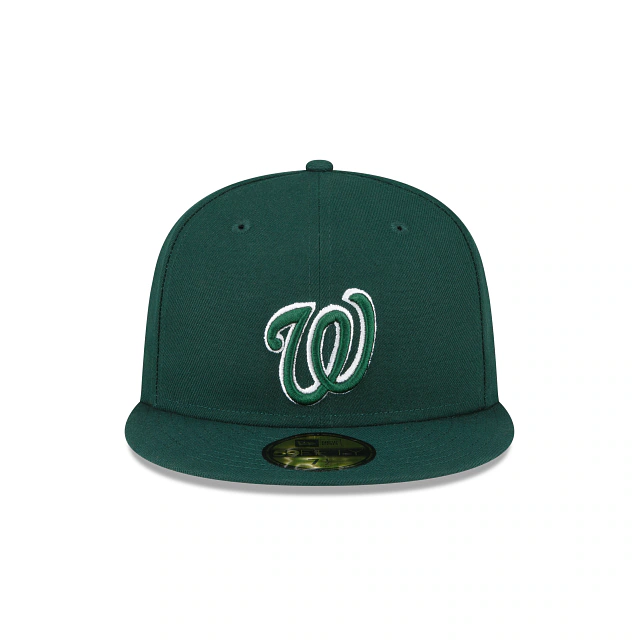 New Era Washington Nationals  59FIFTY Fitted Hat- Dark Green