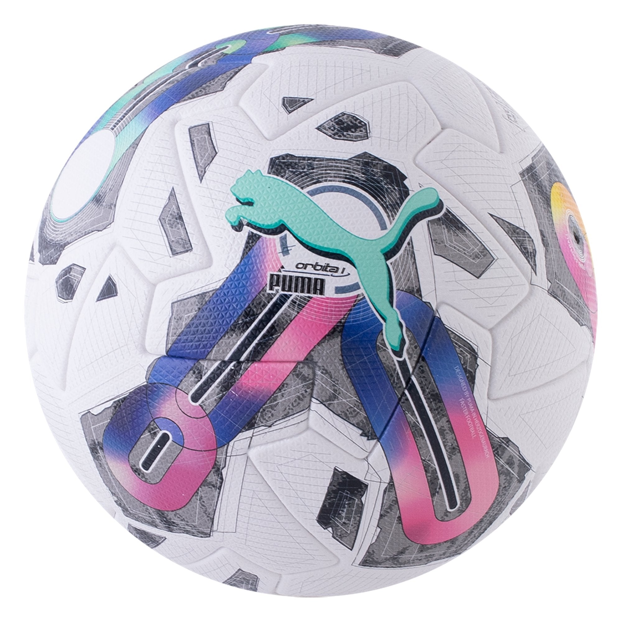Puma Orbita 1 Thermabond Match Soccer Ball - White/Multicolor