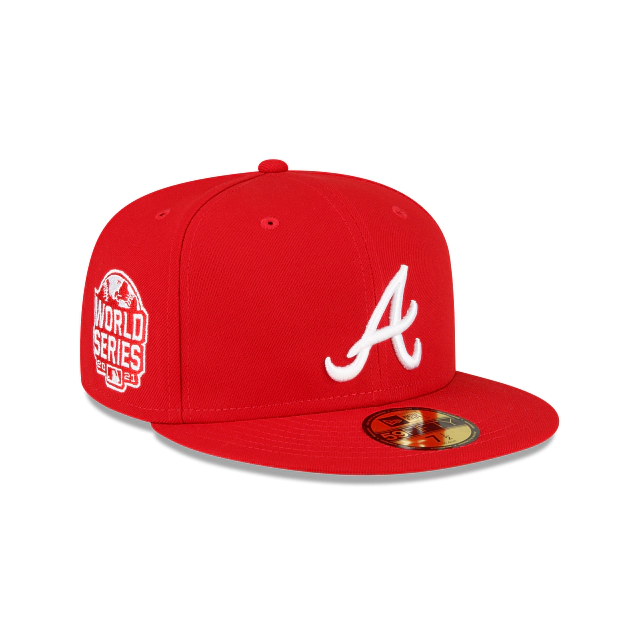 New Era Atlanta Braves 2021 World Series Side Patch Scarlet 59FIFTY Fitted