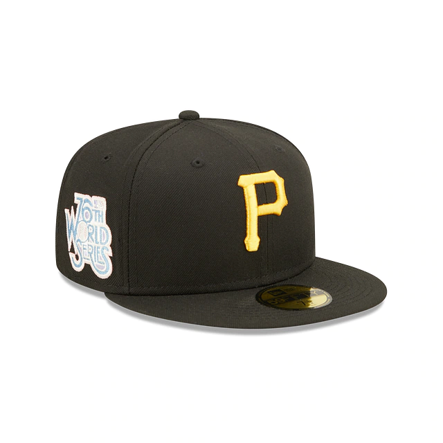 NEW ERA PITTSBURG PIRATES POP SWEAT BABY BLUE BOTTOM 76TH WORLD SERIES 59FIFTY FITTED HAT