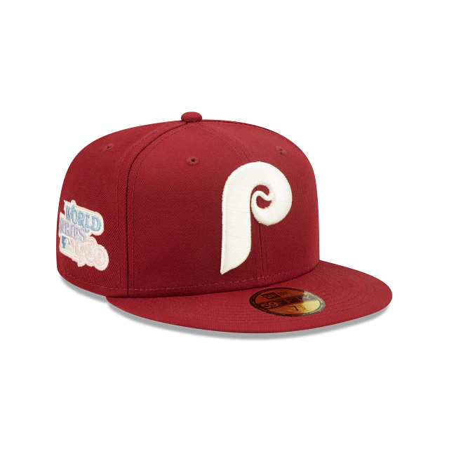 New Era Philadelphia Phillies 1980 World Series Patch Pop Sweat 59FIFTY Fitted Hat-