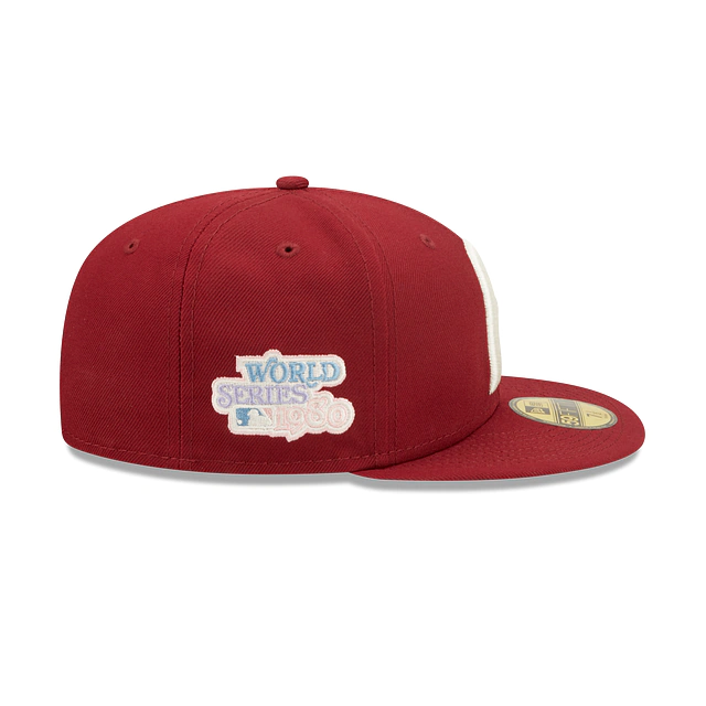 New Era Philadelphia Phillies 1980 World Series Patch Pop Sweat 59FIFTY Fitted Hat-