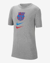 Nike Youth FC Barcelona Crest Tee - GREY