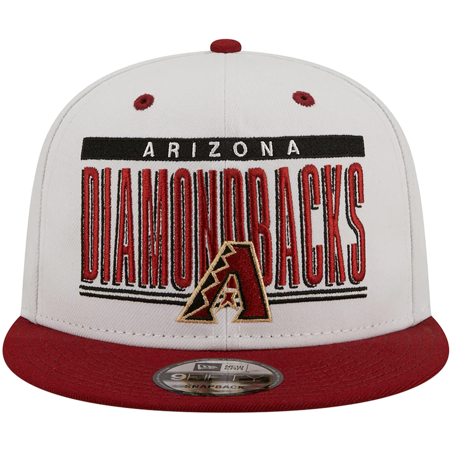 New Era Arizona Diamondback Retro Title 9FIFTY Snapback Hat - White/Royal