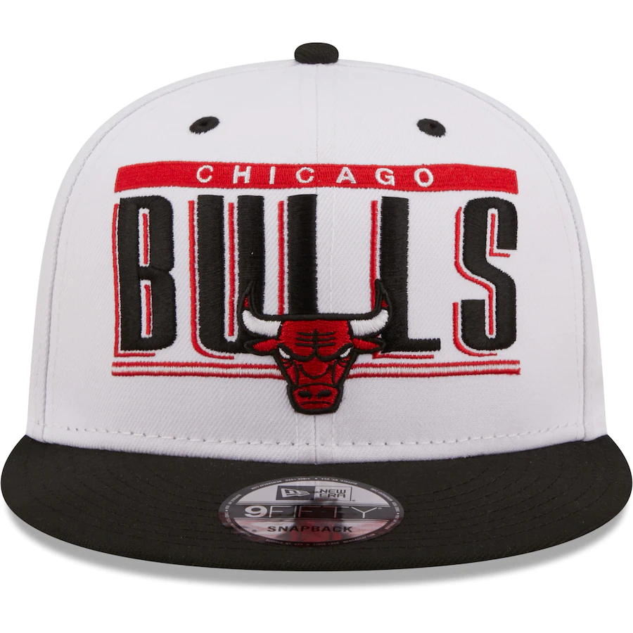 New Era Chicago Bulls Retro Title 9FIFTY Snapback Hat - White/Black