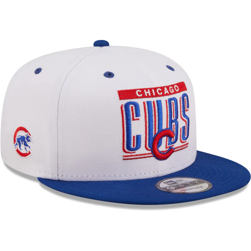 New Era Chicago Cubs Retro Title 9FIFTY Snapback Hat - White/Royal