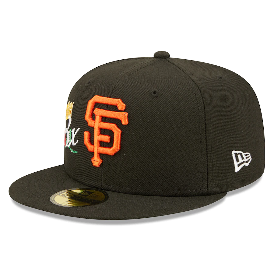 San Francisco Giants New Era 8x World Series Champions Crown 59FIFTY Fitted Hat - Black