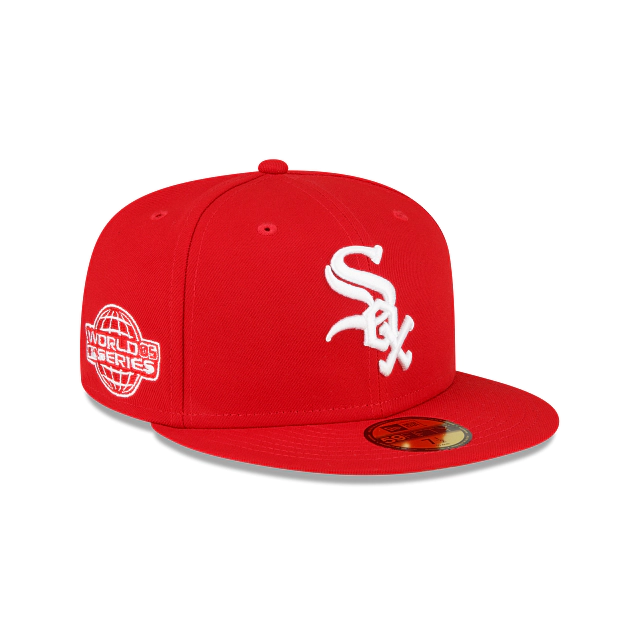 NEW ERA CHICAGO WHITE SOX 2005 WORLD SERIES 59FIFTY FITTED-SCARLET