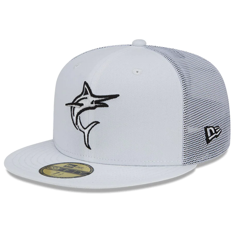 Miami Marlins New Era 2022 Batting Practice 59FIFTY Fitted Hat - White