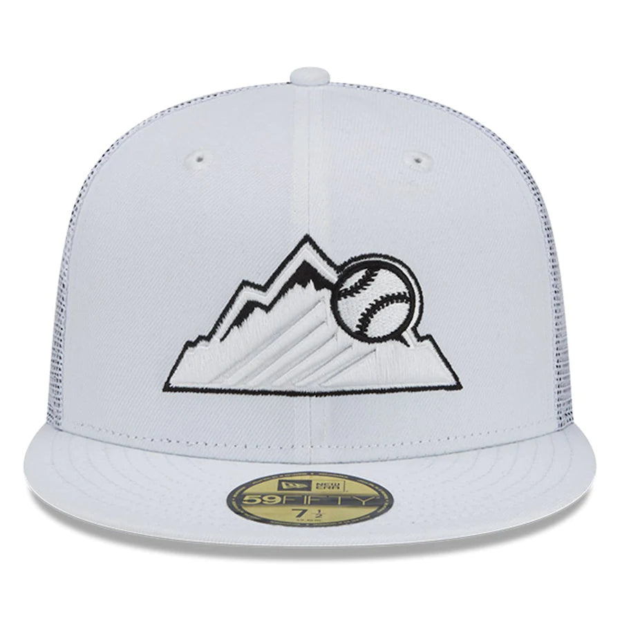 Colorado Rockies New Era 2022 Batting Practice 59FIFTY Fitted Hat - White
