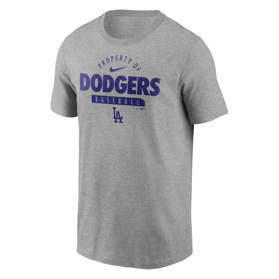 Nike Los Angeles Dodgers Primetime Property Of Practice T-Shirt - Heathered Gray