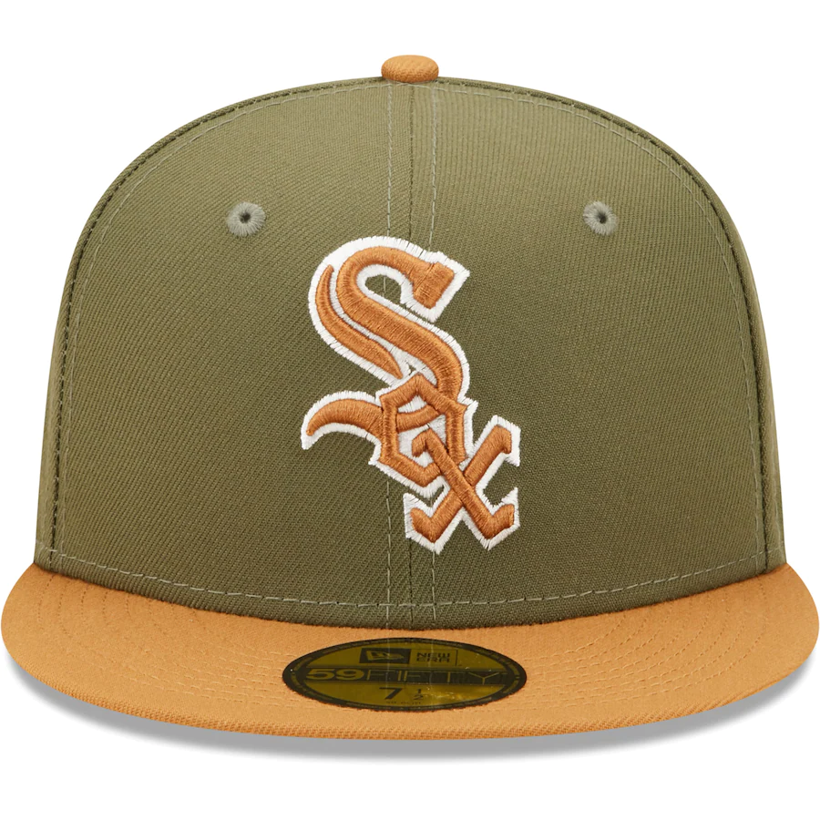 New Era Chicago White Sox Two-Tone Color Pack 59FIFTY Fitted Hat-Olive/Brown