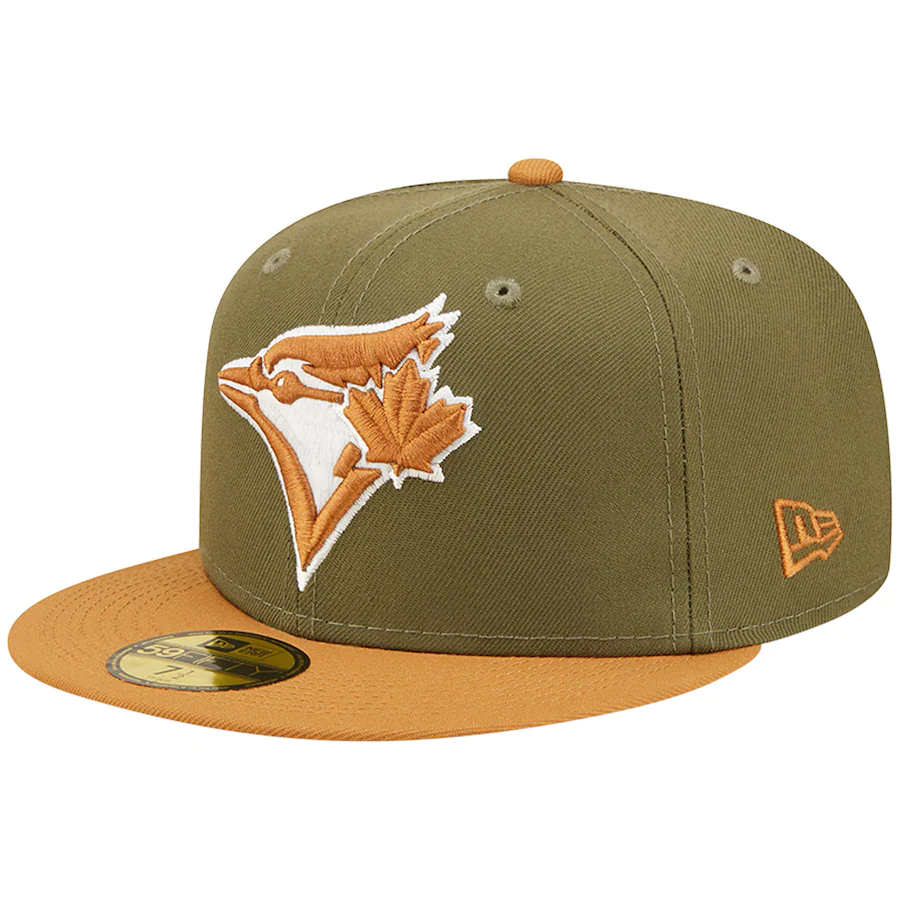 New Era Toronto Blue Jays Two-Tone 59Fifty Fitted Hat- Olive/Tan