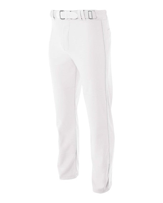 Adult Pro Style Open Bottom Cut White Baseball Pant-WHITE