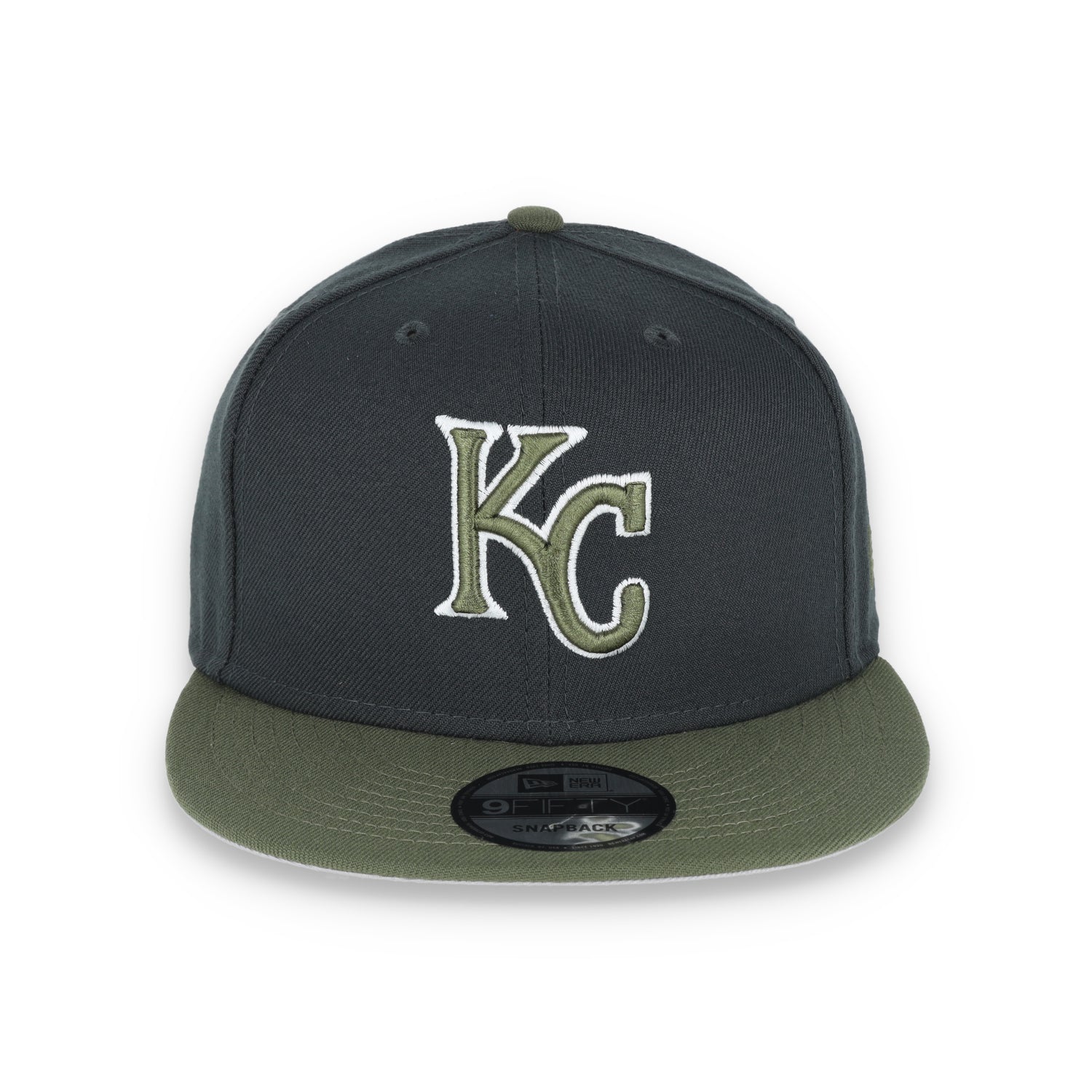 New Era Kansas Royals 2-Tone Color Pack 9Fifty Snapback Hat- Grey/Olive