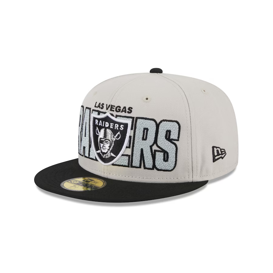 New Era Las Vegas Raiders 2023 NFL Draft On Stage 59FIFTY Fitted Hat-Stone Black