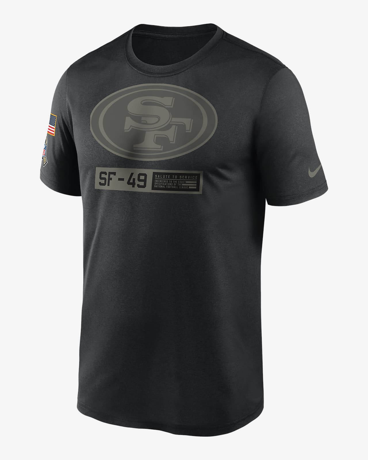 Nike San Francisco 49ers Black 2020 Salute to Service T-shirt