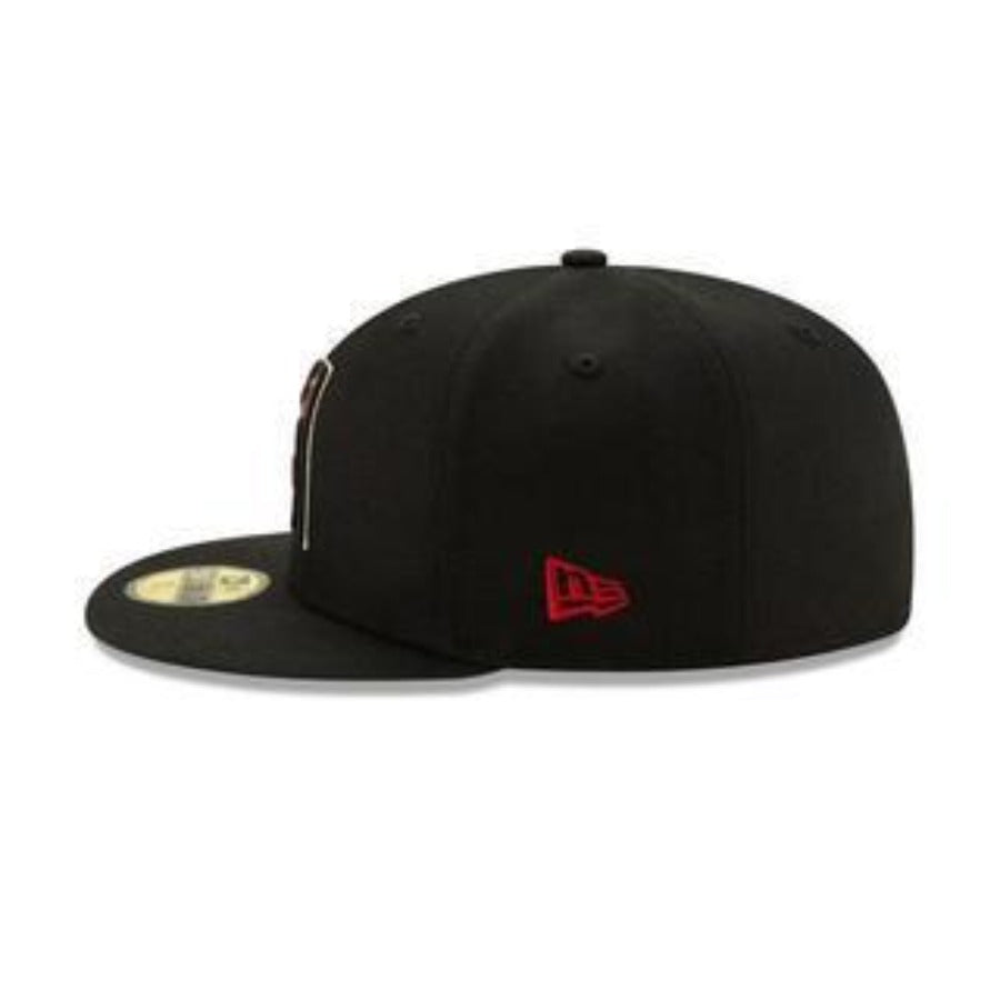 ARIZONA DIAMONDBACKS NEW ERA HOME AUTHENTIC COLLECTION 59FIFTY FITTED-ON-FIELD COLLECTION BLACK/RED