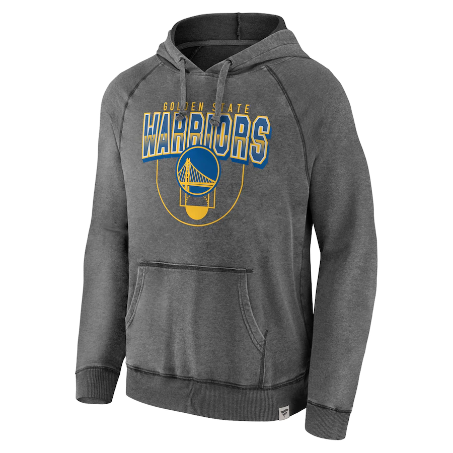 Golden State Warriors Fanatics Branded Acquisition True Classics Vintage Snow Wash Pullover Hoodie - Gray
