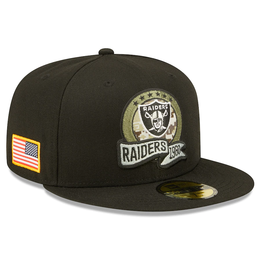 New Era Las Vegas Raiders Salute To Service 59FIFTY Fitted Hat 2022