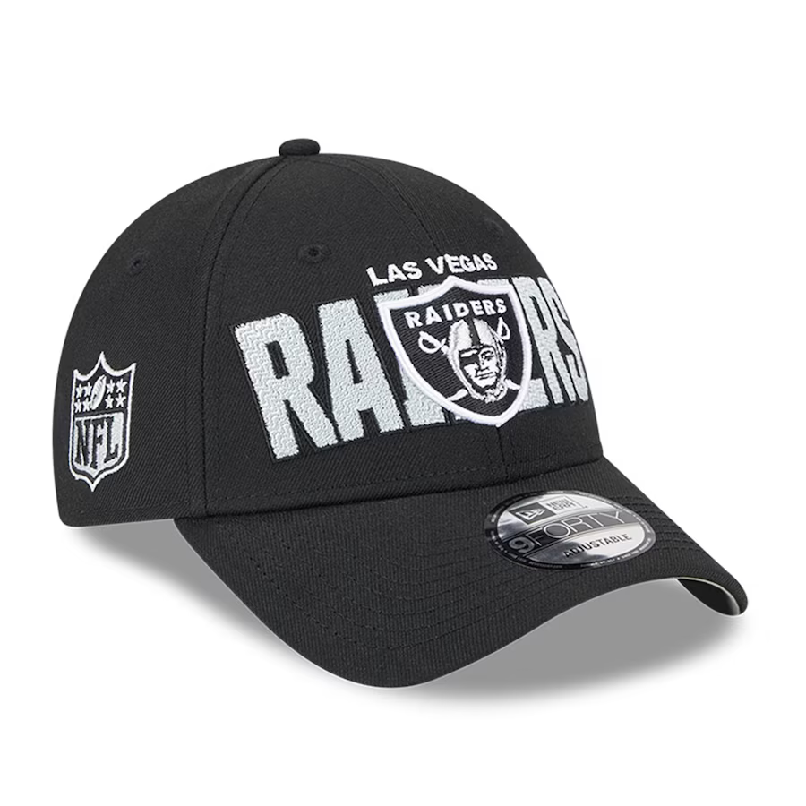 New Era Youth Las Vegas Raiders 2023 NFL Draft 9FORTY Adjustable Hat-Black