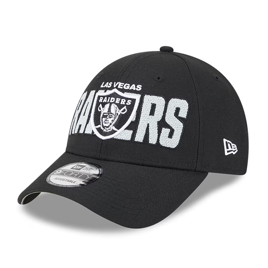 New Era Youth Las Vegas Raiders 2023 NFL Draft 9FORTY Adjustable Hat-Black