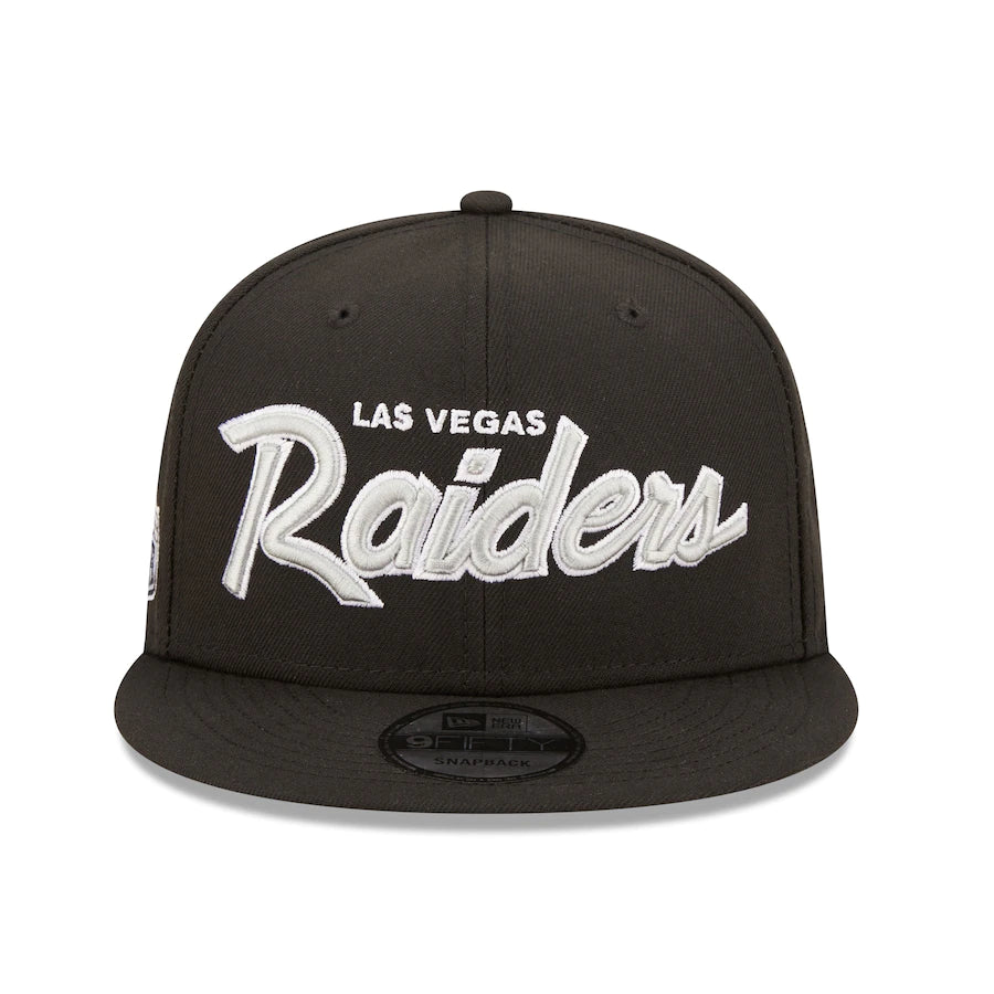 New Era Youth Las Vegas Raiders Script 9FIFTY Snapback Hat - Black