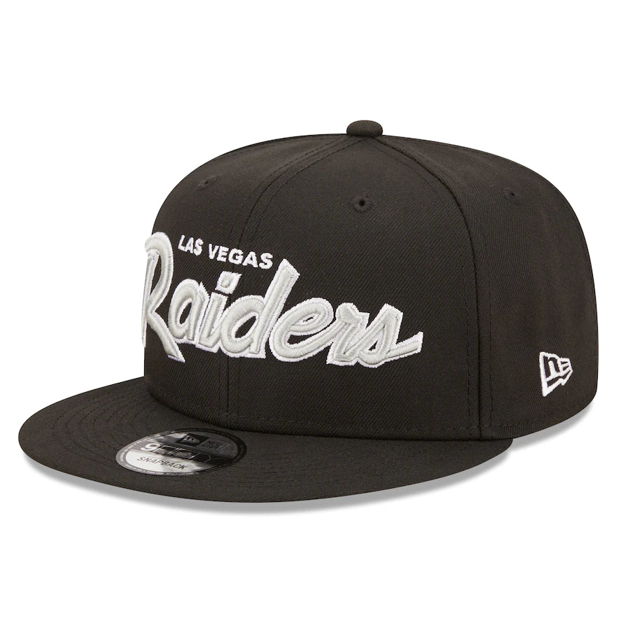 New Era Youth Las Vegas Raiders Script 9FIFTY Snapback Hat - Black