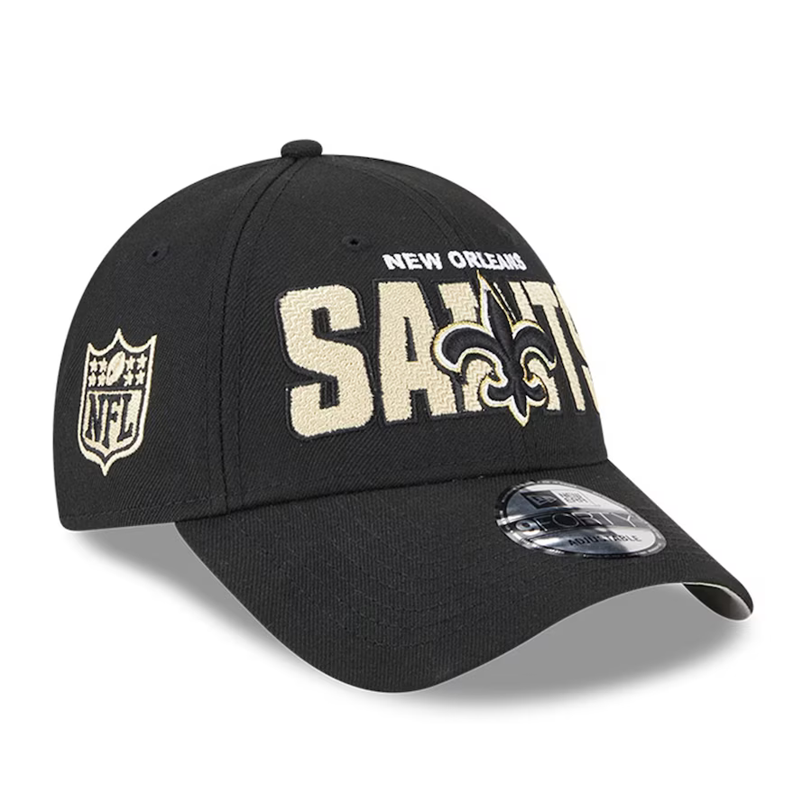 New Era New Orleans Saints 2023 NFL Draft 9FORTY Adjustable Hat - Black