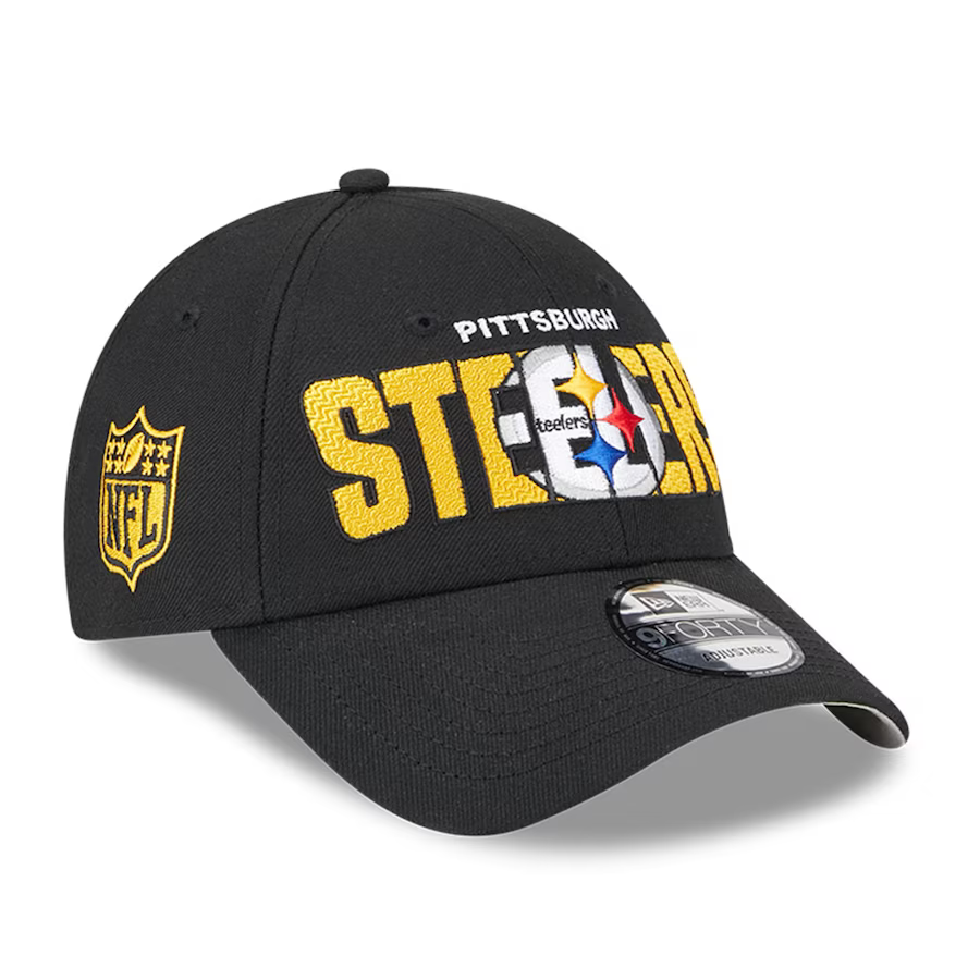 New Era Pittsburgh Steelers 2023 NFL Draft 9FORTY Adjustable Hat - Black