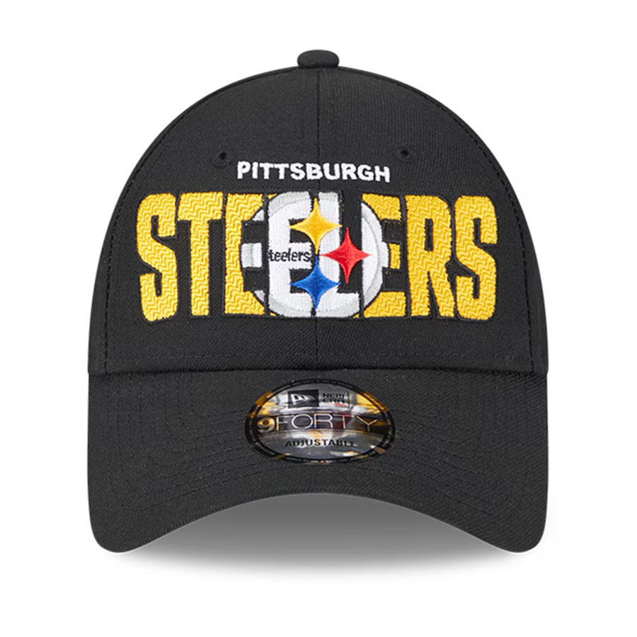 New Era Pittsburgh Steelers 2023 NFL Draft 9FORTY Adjustable Hat - Black