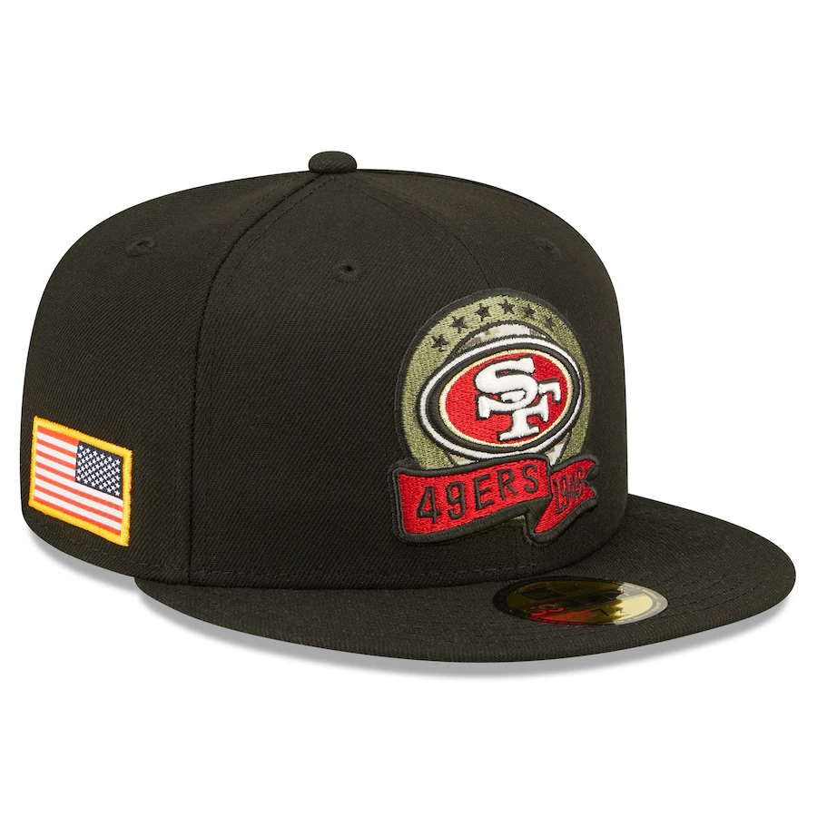 New Era San Francisco 49ers Salute To Service 59FIFTY Fitted Hat 2022