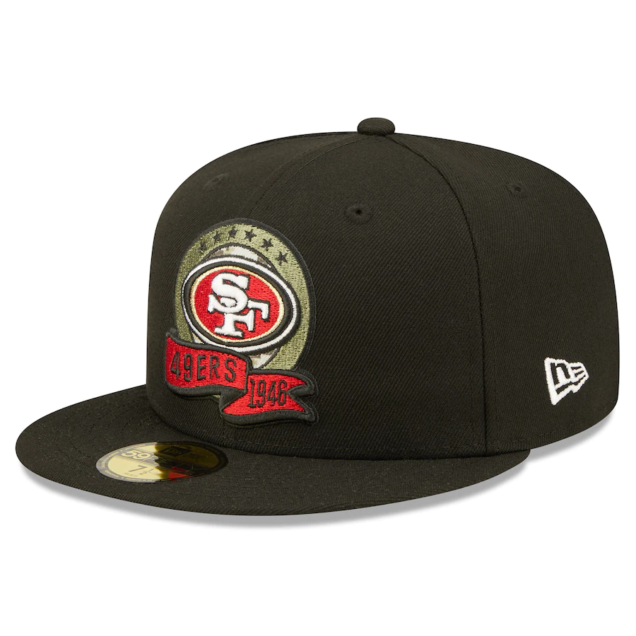New Era San Francisco 49ers Salute To Service 59FIFTY Fitted Hat 2022