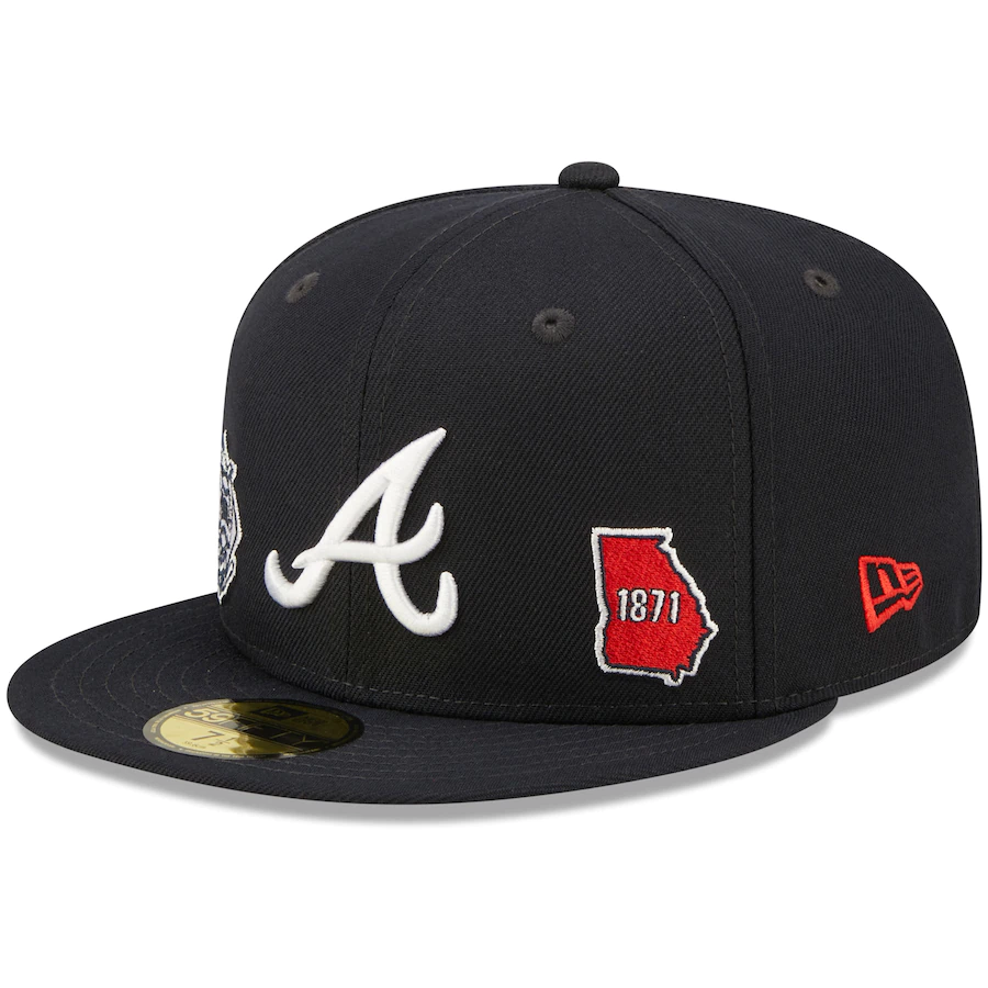 New Era Atlanta Braves Identity 59FIFTY Fitted Hat - Navy