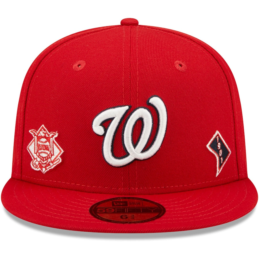 New Era Washington Nationals Identity 59Fifty Fitted Hat-Red
