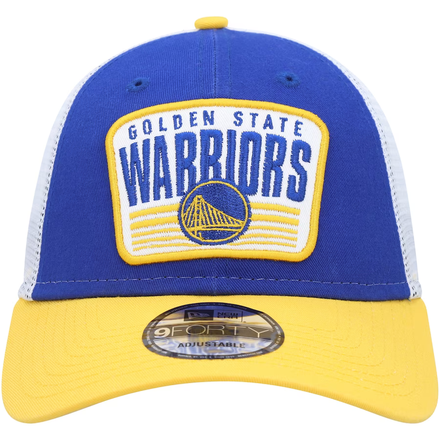 New Era Golden State Warriors Two-Tone Patch 9FORTY Trucker Snapback Hat