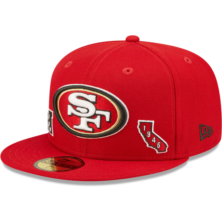 New Era San Francisco 49ers Identity 59Fifty Fitted Hat-Red