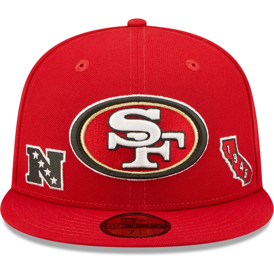 New Era San Francisco 49ers Identity 59Fifty Fitted Hat-Red