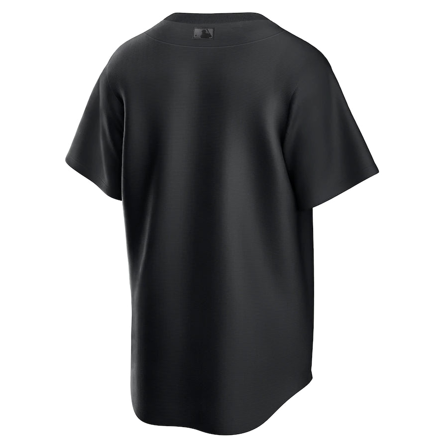 Men's Oakland Athletics Nike Black Pitch Black Fashion Replica Jersey