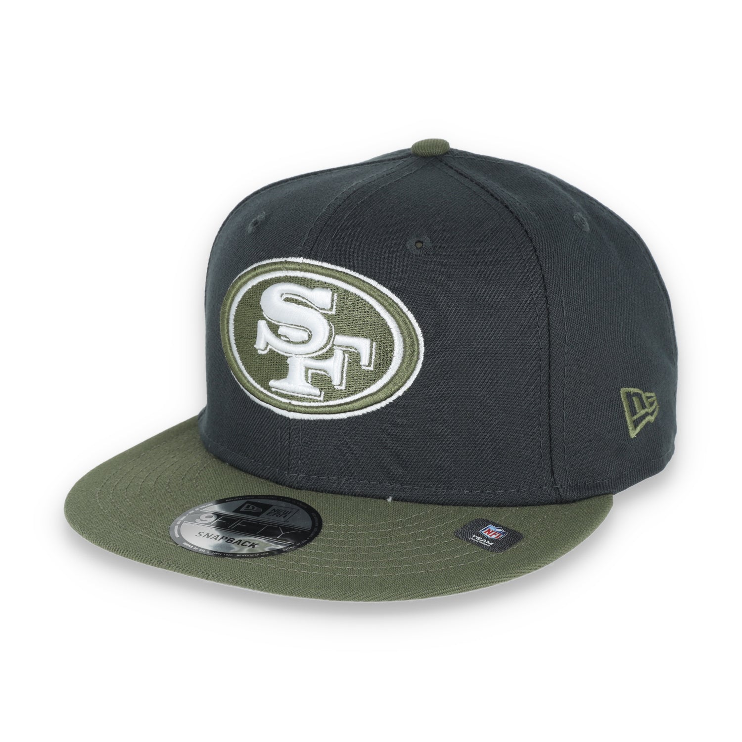New Era San Francisco 49ers 2-Tone Color Pack 9FIFTY Snapback Hat-Grey/Olive