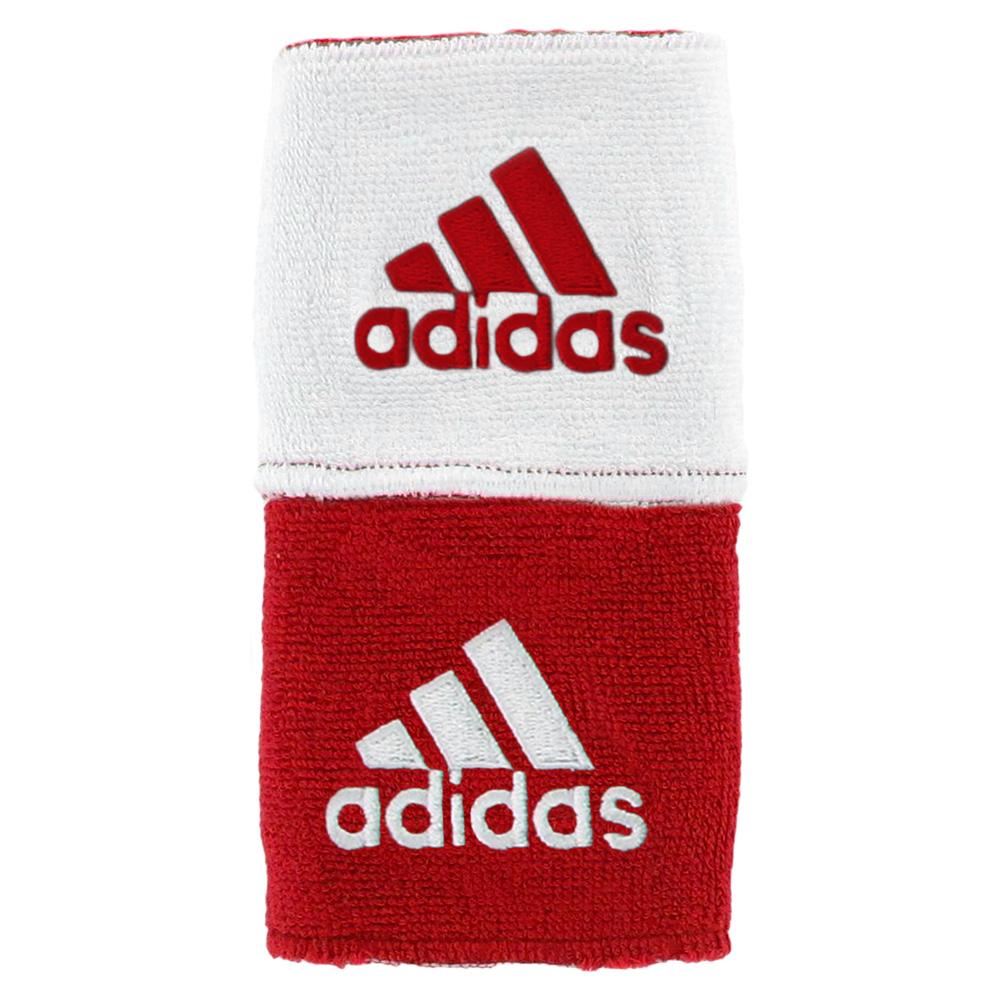 Adidas Climalite Reversible Wristbands - Red/White
