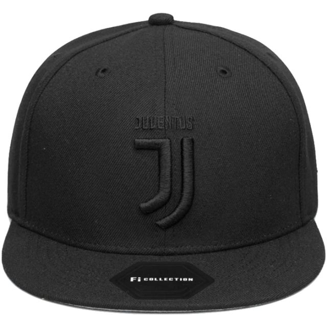 Fi Collections Juventus F.C. Blackout Fitted Hat-Black/Black