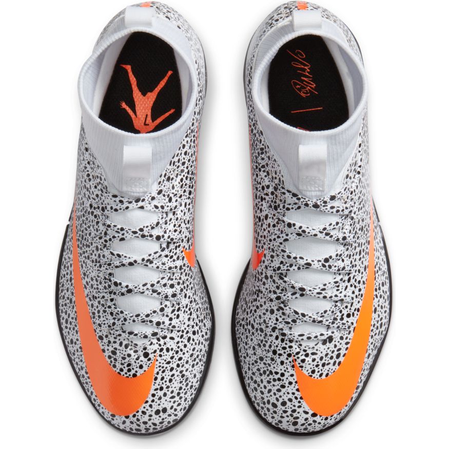 Nike JR Mercurial Superfly 7 Academy CR7 Safari IC - White/Orange-Black