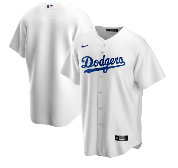 Nike Men's Los Angeles Dodgers White Home 2020 Replica Team Jersey