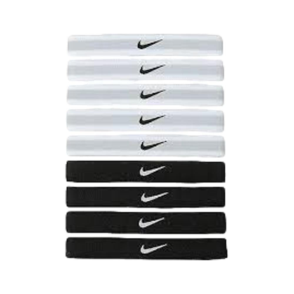Nike Sports Hair Bands 9 Pk - Black/White