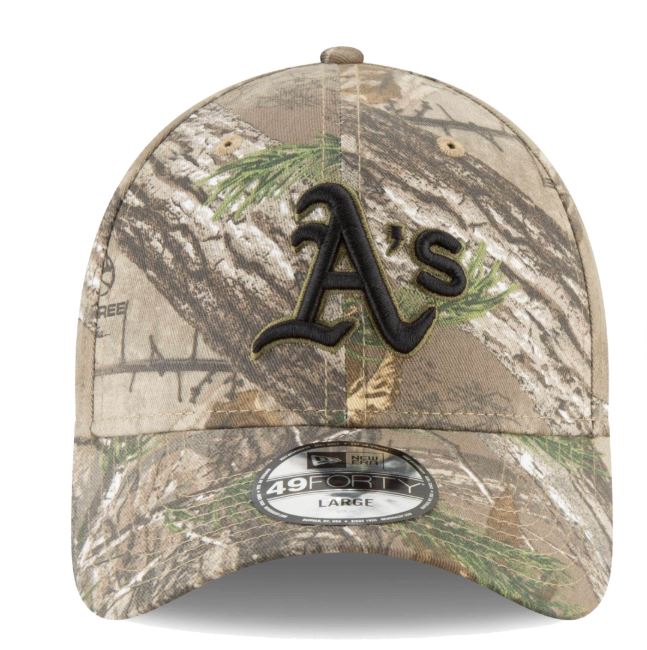 Oakland Athletics New Era Men's Camo Realtree 49FORTY Fitted Hat