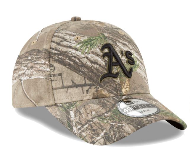 Oakland Athletics New Era Men's Camo Realtree 49FORTY Fitted Hat