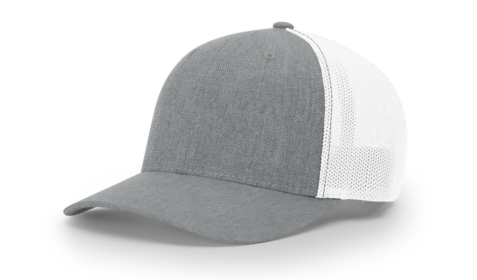 Fitted Trucker with R-Flexfit- Heather Grey/White